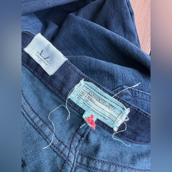 NWT Current Elliott The soho zip stiletto in torrent dark wash size 32 - Picture 2 of 9